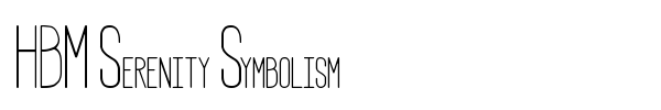 HBM Serenity Symbolism font preview
