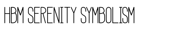 HBM Serenity Symbolism font preview