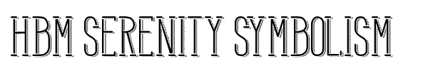 HBM Serenity Symbolism font preview