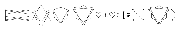 HBM Serenity Symbolism font preview