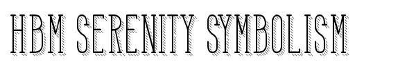 HBM Serenity Symbolism font preview