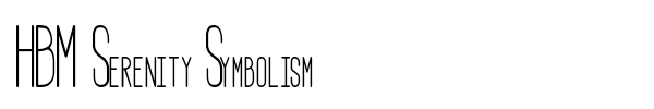 HBM Serenity Symbolism font preview