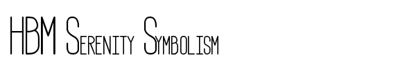 HBM Serenity Symbolism font preview
