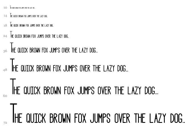 HBM Serenity Symbolism font waterfall