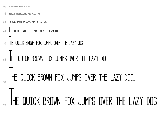 HBM Serenity Symbolism font waterfall