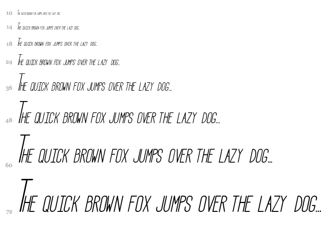 HBM Serenity Symbolism font waterfall