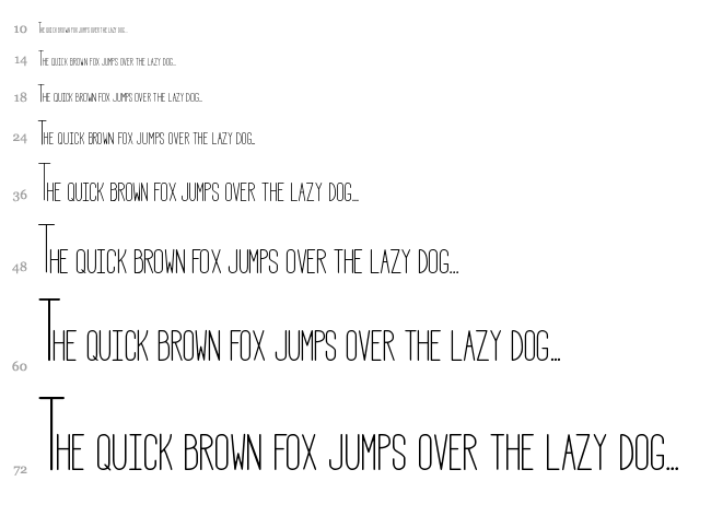 HBM Serenity Symbolism font waterfall