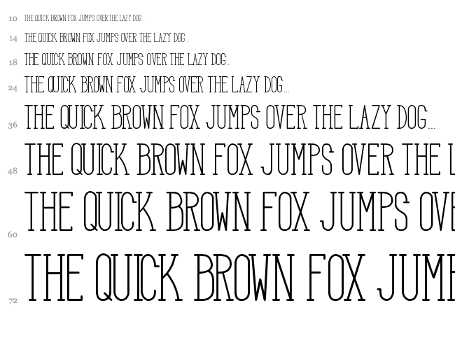 HBM Serenity Symbolism font waterfall