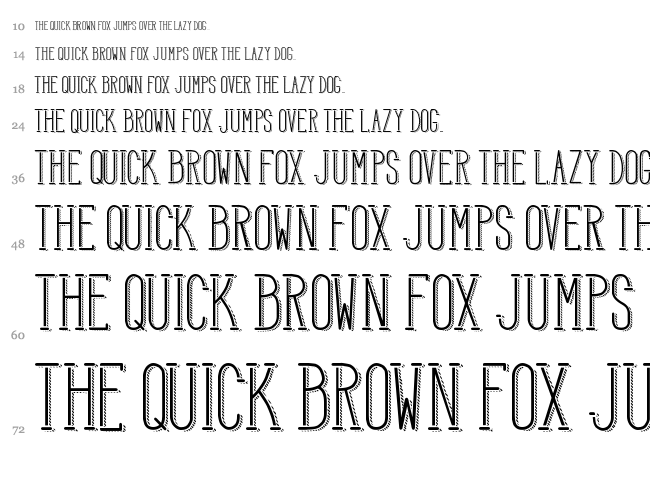 HBM Serenity Symbolism font waterfall