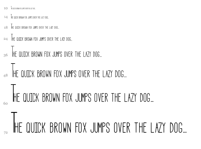 HBM Serenity Symbolism font waterfall