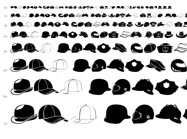 HeadWear font waterfall