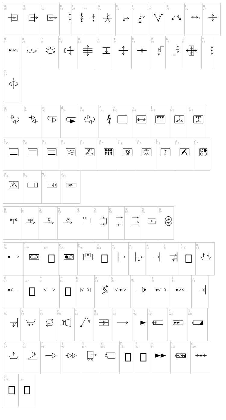 IEC5000 font map
