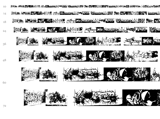 Instant Graffitication font waterfall