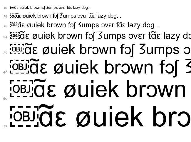 IPA Font font waterfall