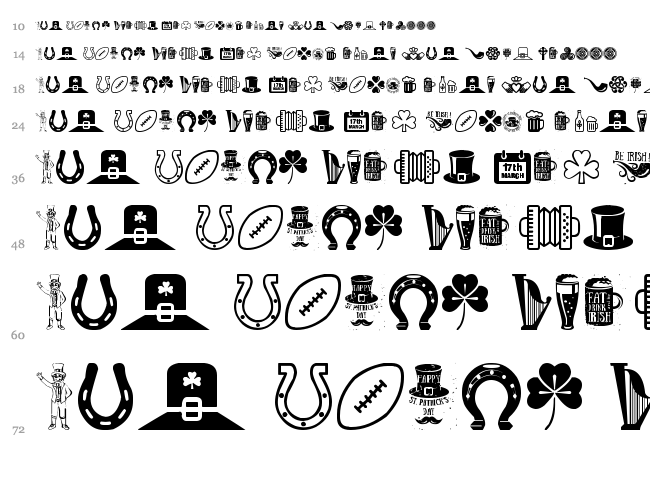 Irish font waterfall