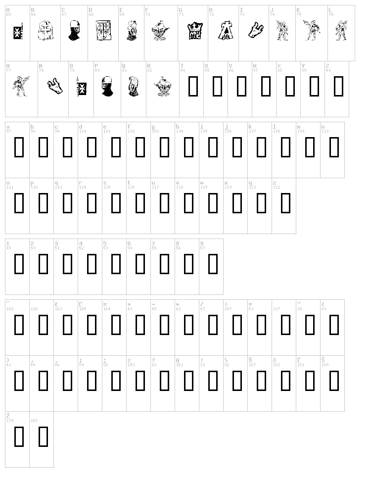 Ivan Bats font map