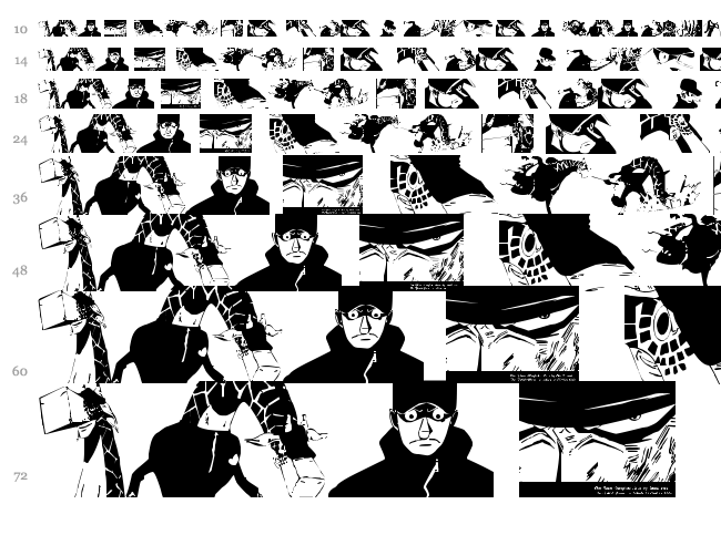 Kaku Dingbats One Piece Art One Piece Area font waterfall