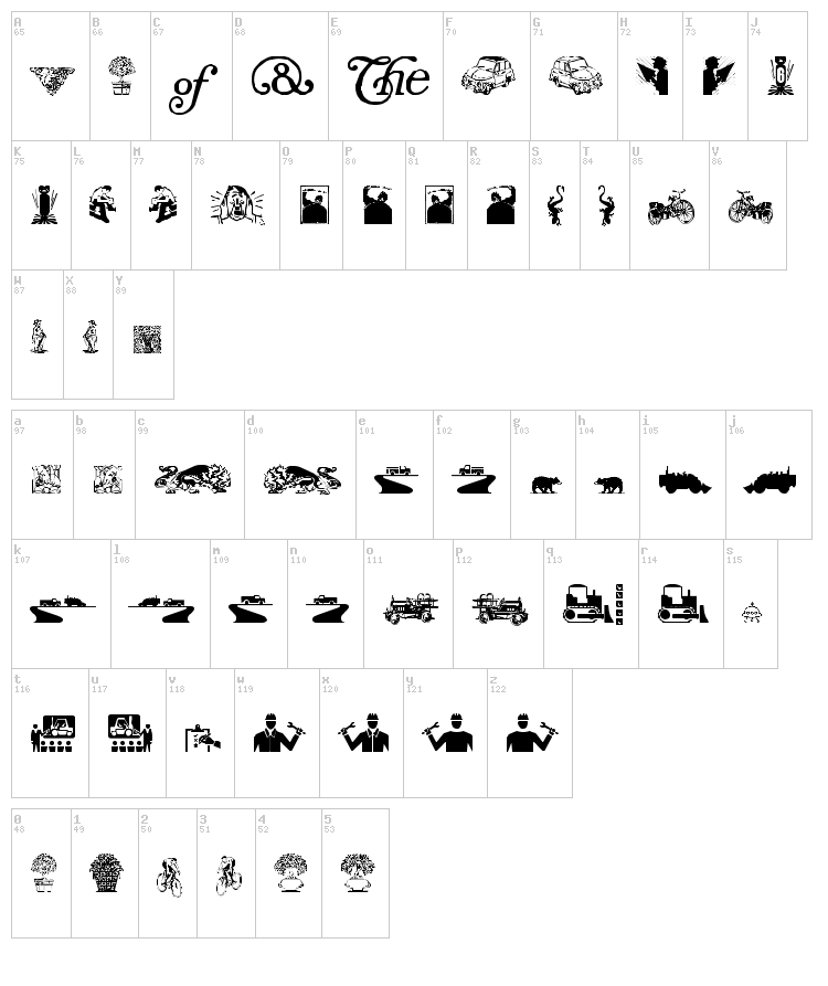 Kidings Free font map