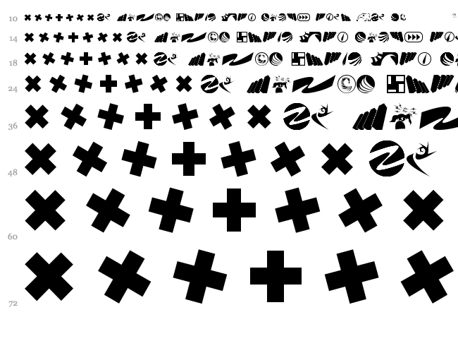 Klozzbats font waterfall