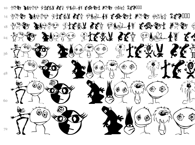 Kooksters font waterfall