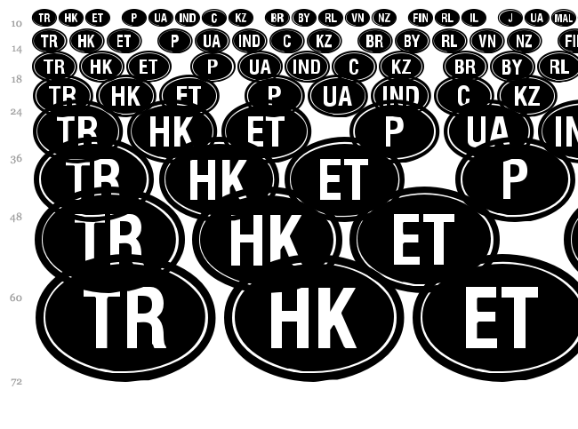 Kountry Kodes font waterfall