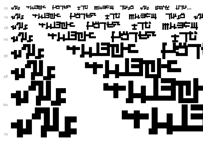 Kruptos font waterfall