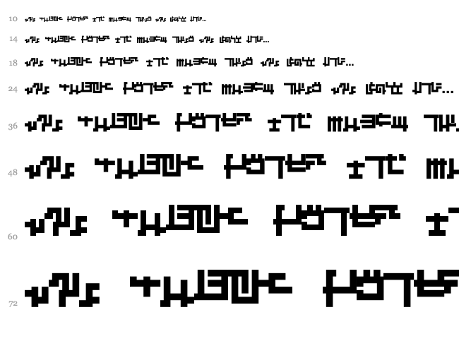 Kruptos font waterfall