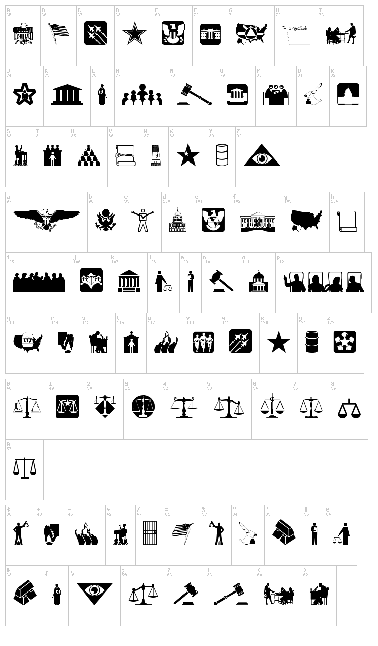 Law & Order font map