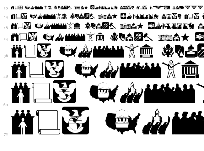 Law & Order font waterfall