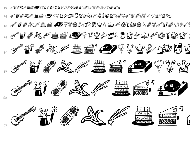Life Style Memory font waterfall