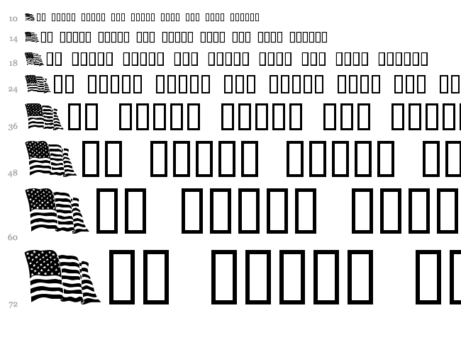 Look for America font waterfall