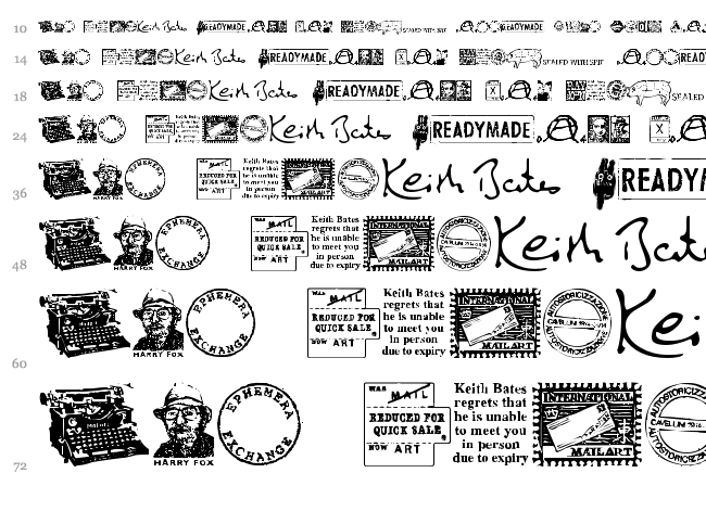 MailArt Graphics font waterfall