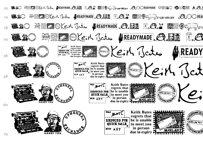 MailArt Graphics font waterfall