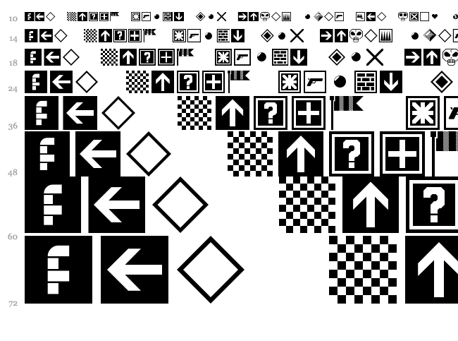 Mapper Kit font waterfall