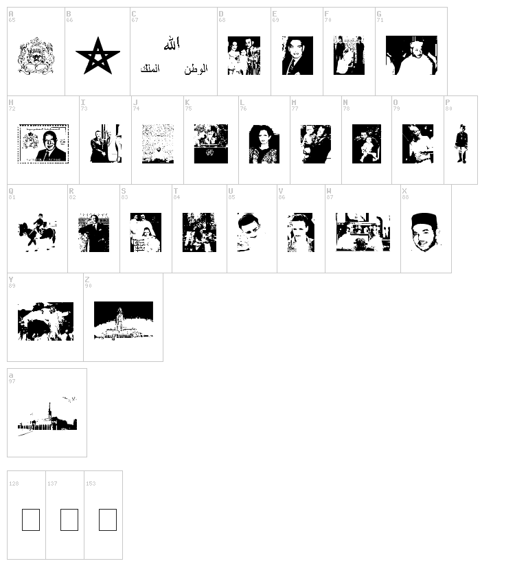 Maroc font map