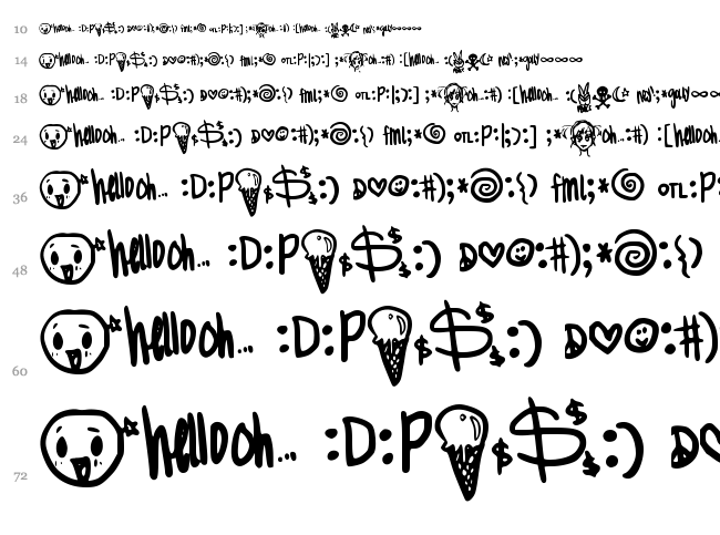 MeganBats font waterfall