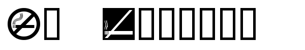 No Smoking font