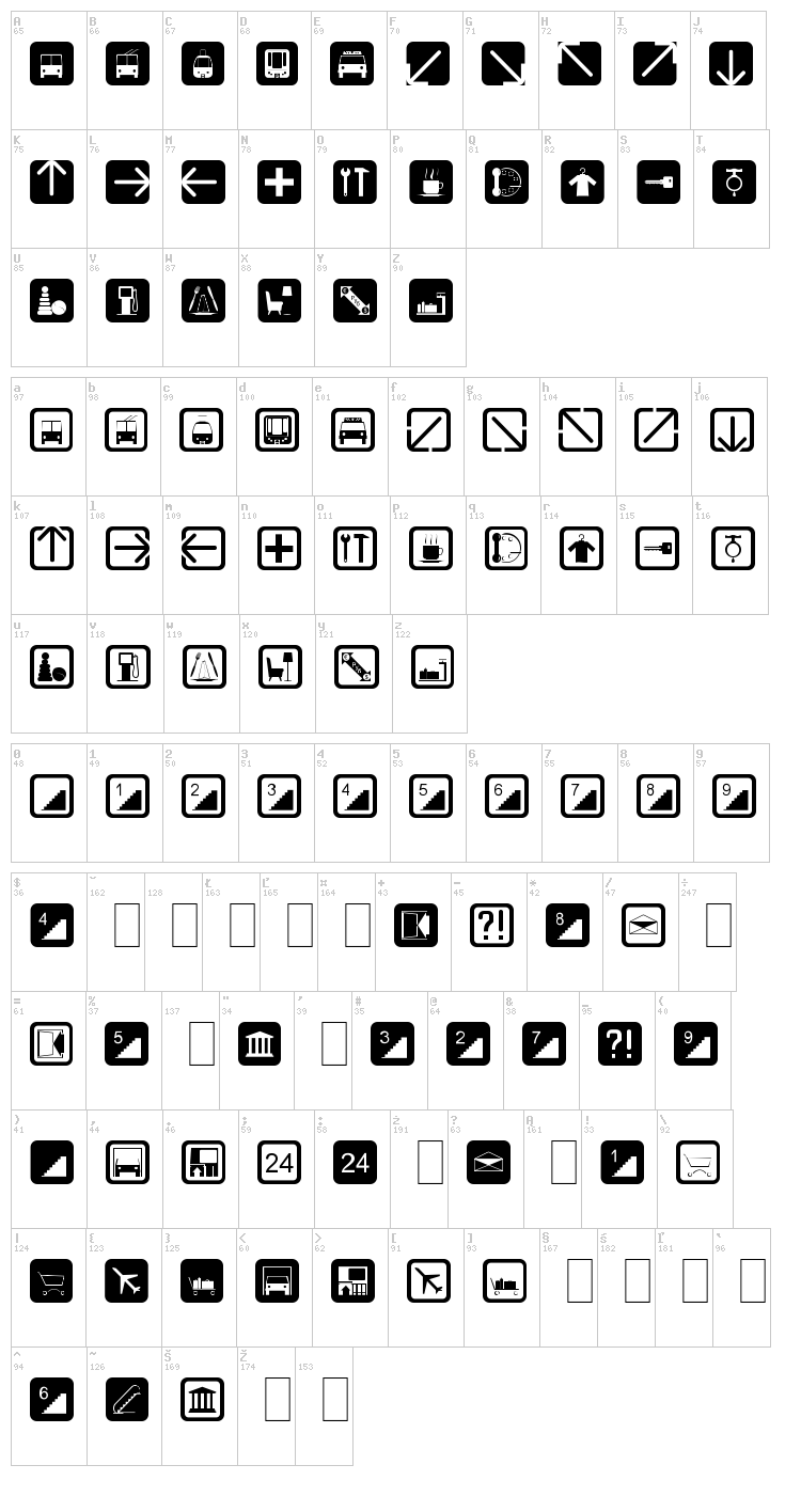 Notice 2 Std font map