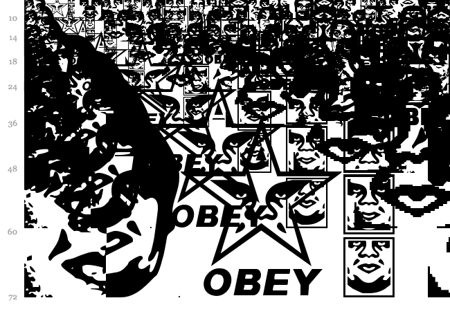 Obey Series 1 font waterfall