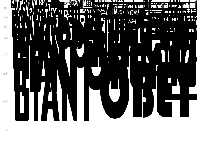 Obey Series 2 font waterfall