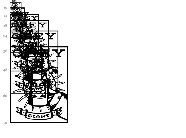 Obey Revolution font waterfall
