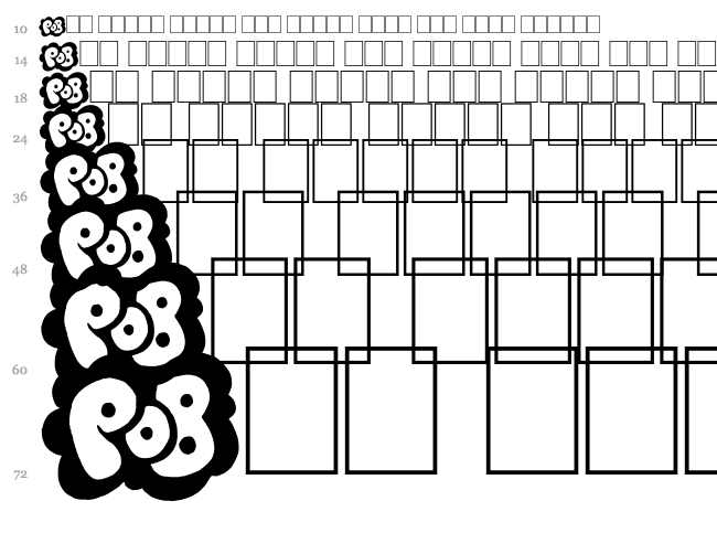 OnomatoBom font waterfall