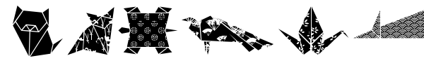 Origami Bats font preview