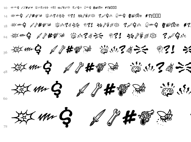 PottyMouth BB font waterfall