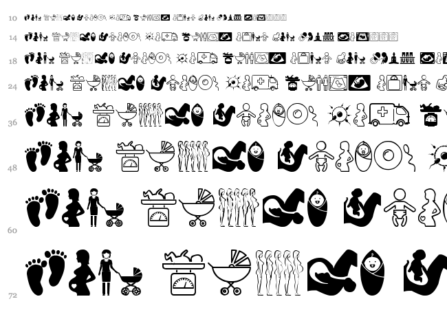 Pregnancy font waterfall
