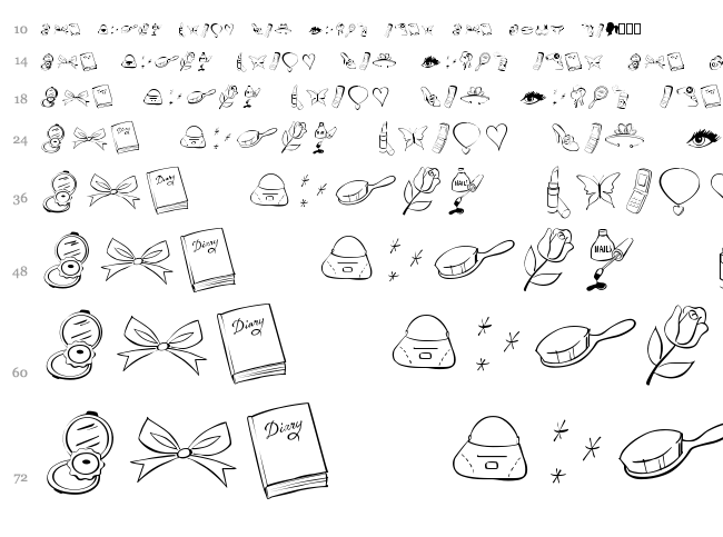 Princess BV font waterfall