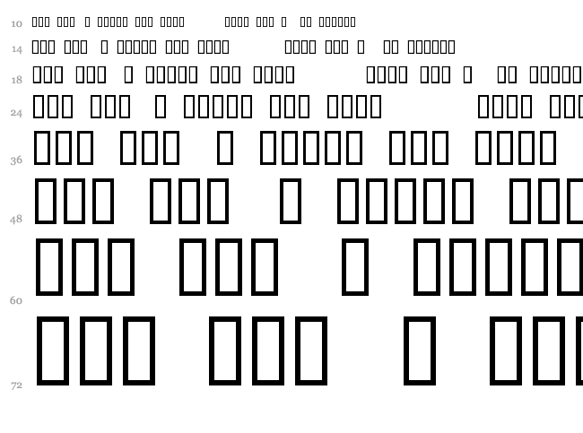 Punk Dingbats font waterfall