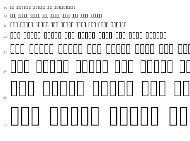 PW Icons font waterfall