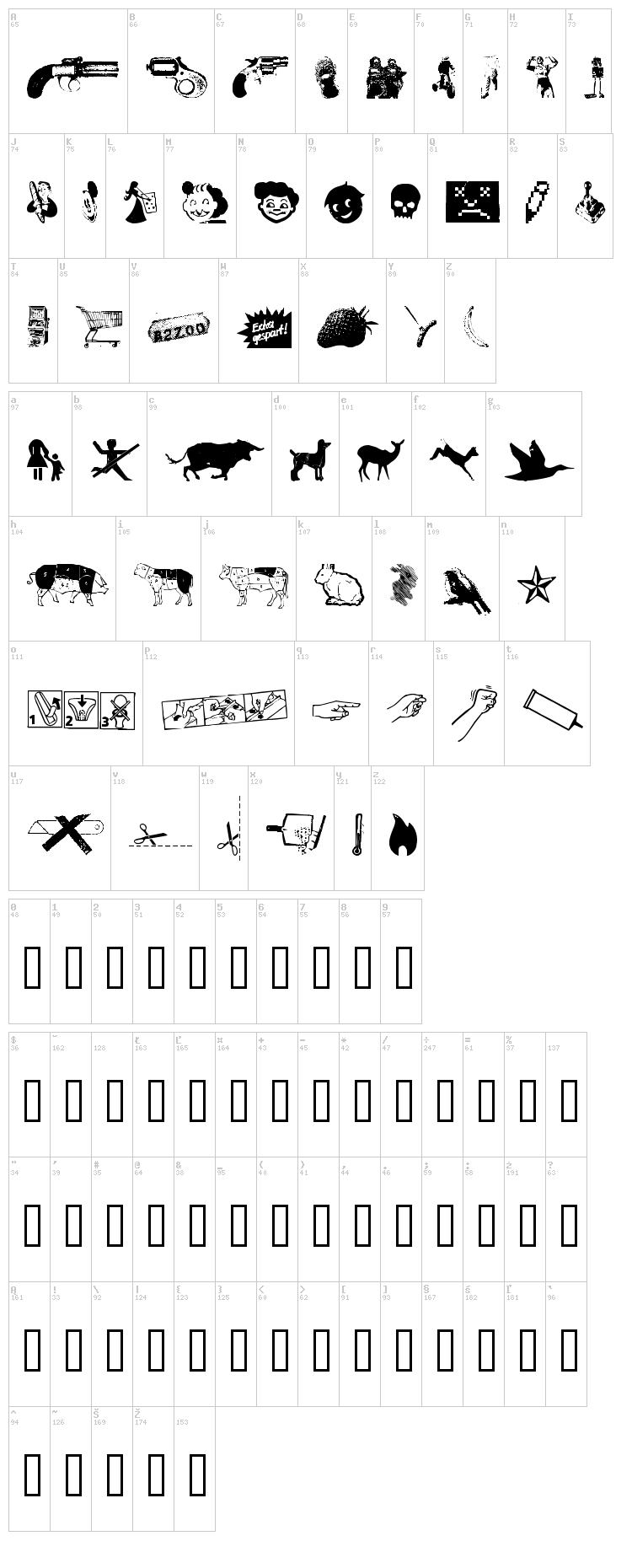 REconstructDing font map