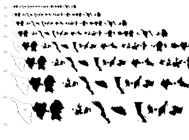 Republica Mexicana font waterfall